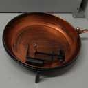 DREAMSOUL Deck Mounted Bird Bath Metal Birdbath Bowl Unheated with Lightweight Detachable, Bird Baths with Adjustable Sturdy Steel Clamp for Deck Railing Balcony Yard Garden Decoration (A-red copper)