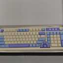 AULA 99 Key Keyboard, Tri-Mode Bluetooth/2.4GHz/USB-C Cute Creamy Gaming Keyboard with Number Pad RGB Backlit, Media Knob Custom Mechanical Feel Computer Keyboards for MAC Xbox PC Gamer - Purple