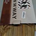 Acacia Wood Cutting Board 14 x 10 Inch Oval, 0.6" Thin Edge Grain, Handle & Hanging Hole, for Fruit, Cheese, Bread, Kitchen Prep, Non-Toxic BPA/Plastic Free, Solid Hardwood by New M Way