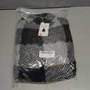 ZESICA Women's Plaid Long Sleeve Zipper Sherpa Fleece Sweatshirt Pullover Jacket Coat with Pockets (M)