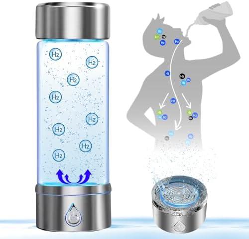 Generic Hydrogen Water Bottle - Ionized Water Machine - Portable, Rechargeable, 420 ml with SPE/PEM Technology - Hydrogen Rich Water, 1000 PPB in 3 Minutes of Quick Electrolysis