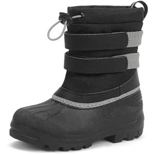 Hehainom Boys Girls Snow Boots for Kids Warm Winter Shoes Water-Resistant Anti-Slip Outdoor Little Big Kids Girls Boots Size 10