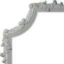 Ekena Millwork PML15X15HI-CASE-4 Hillsborough Corner (4-Pack) Panel Moulding, 15" W x 15" H x 3/4" P, Primed