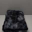 Electric Heated Throw Blanket - Faux Fur Sherpa 50"x60" Fast Heating Bed Blankets Throw with 6 Heating Levels & 4 Hours Auto Off, Over-Heat Protection ETL, Black