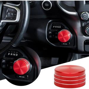JWWY Gear Shift Shifter Switch Knob Transmission Gear Lever Gearstick Selector Knob Cover Trim for Dodge 2018-2025+ Dodge RAM 1500 Interior Accessories Special Editions, Red Aluminum Alloy JWWY Gear Shift Shifter Switch Knob Transmission Gear Lever Gearstick Selector Knob Cover Trim for Dodge 2018-2025+ Dodge RAM 1500 Interior Accessories Special Editions, Red Aluminum Alloy