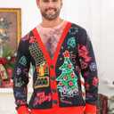 Mens Ugly Christmas Sweater Novelty 3D Graphic Long Sleeve Junior Xmas Sweatshirt Size S-3XL (L)