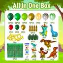 Dinosaur Theme Birthday Party Decorations Green Dino Party Decor for Boys Kids 3-12 Year Old Celebration