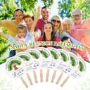 DoubleFill Family Reunion Party Favors Bulk Family Tree Round Handheld Paper Folding Fans Remembering Our Roots Paper Fans with Handle for Class Souvenirs Gathering Gifts(40 Pcs)