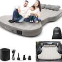 Shademax Self-Inflating Car Air Mattress for Model Y 2025 2024-2020 / Model Y Juniper 2026 Accessories Outdoor Camping Air Bed with 2 Pillows Built-in Pump Air Couch Flocking Air Cushion (Beige&Gray)