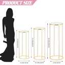Cylinder Stands for Party, 3PCS Cylinder Pedestal Stand, Cilindros Para Fiestas Cake Table Stand for Parties Metal Plant Stand Cylinder Tables for Parties Round Cylinder Stands for Party