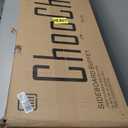 ChooChoo Farmhouse Coffee Bar Cabinet, Buffet Cabinet with Storage, Sideboard Buffet with Glass Door, Console Table for Kitchen, Hallway, Entrance, Black