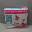 SUNLIN Dance Mat - Rhythm Step Play Mat - Dance Game Toy Pad with LED Lights, Gift for Kids Girls 3-12, Adjustable Volume, Built-in Music, 3 Challenge Levels (Pink)