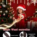 Christmas Decorations - 32pcs Floating Candles with Wand Magic Hanging Candles, Flameless Warm Light Flickering Battery Operated Candles, Floating LED Candle for Halloween Christmas Theme Party