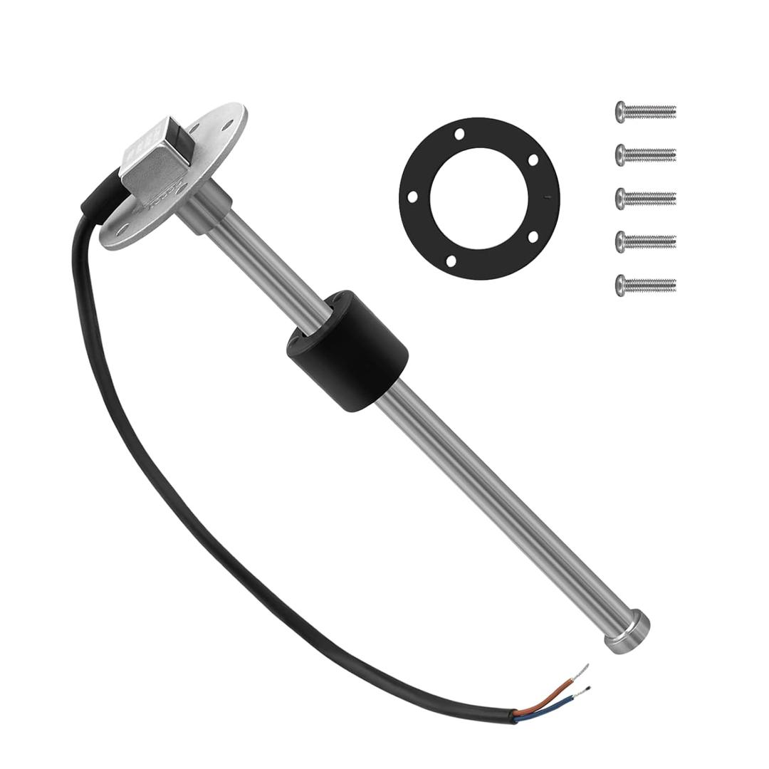 Fuel Sending Unit 0-190 ohms 18"(450mm) Stainless Steel Gas Tank Sensor for Boat Truck RV Car Universal Fuel Level Sender Marine-Grade Corrosion Resistant Water Level Sending Unit