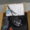 MIXC Greenhouse Micro Drip Irrigation Kit Automatic Irrigation System Patio Misting Plant Watering System with 1/4 inch 1/2 inch Irrigation Tubing Hose Adjustable Nozzle Emitters Barbed Fittings ((Upgraded) 26FT Main Tube+75FT 1/4'' Tube)