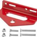 Zero Turn Mower Tow Hitch, 1/4"(6mm) Thick Heavy Duty Steel Universal Lawn Trailer Hitch 2"-5.1" Hole Center, Versatile Chain Slot Rugged Steel With Carriage Bolt Hardware Red