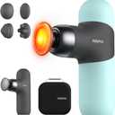 RENPHO Mini Thermal Massage Gun with Heat, Christmas Birthday Gifts for Women Men, Portable Deep Tissue Percussion Massager, Color Silicone Sleeves Travel Size with Carry Case, Mint