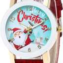 MINILUJIA Christmas Lady Wristwatch 40mm Dial PU Leather Women Watch