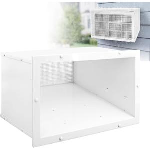 26'' PTAC Wall Sleeve with Decorative Frame and Ventilation Mesh Backplate | Flange Design Through the Wall Air Conditioner Sleeve, Dual Security Assurance, Pre-drilled Installation Holes& Drain Hole