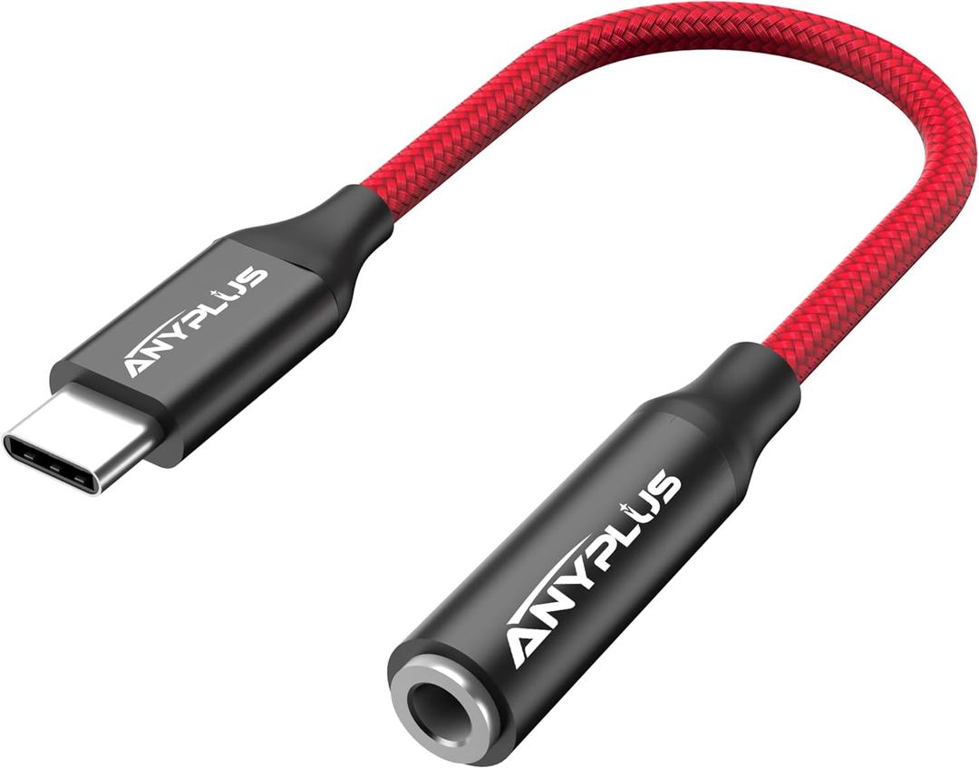 ANYPLUS USB C to 3.5mm Audio Adapter, 1PCS-Type C to 3.5mm Female Headphone Jack Aux Audio Dongle Cord Compatible with iPhone 15/ 16/ 16 Pro Max/ 16 Pro/ 16 Plus, iPad Pro, Galaxy S24/ S23/ S22/ S21, MacBook