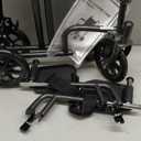 Medline Durable Folding Steel Transport Wheelchair with Swing-Away Footrests, 19-Inch Seat Width, Black Frame, Black Upholstery