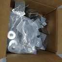 PATIKIL 200pcs Perforated Insulation Pins 2-1/2 inch, 1.5in Self Locking Washers Insulation Stick Pins Aluminum Insulation Hangers Round for Foam Board Wall Floor Ceiling 100 Set/200Pieces