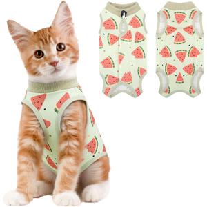 Coppthinktu Cat Recovery Suit Female, Breathable Cat Onesie After Surgery Female for Abdominal Wounds or Skin Diseases, Surgery Recovery Suit Kitten Surgical Onesie After Spay Wear Anti Licking, Size M