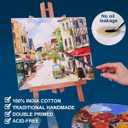Artkey Canvas Panels 8x8 Inch 12-Pack, 10 oz Primed 100% Cotton White Blank Canvases for Painting, Square Flat Canvas Boards for Oil Acrylics Watercolor & Tempera Paints