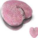 elec Space Wireless Bluetooth Mouse, Rechargeable Silent and Stylish Heart-Shaped Mouse for Laptop, PC - 10m Range (Pink)