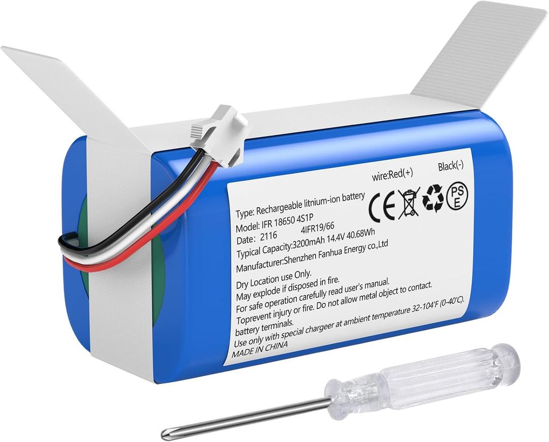 Battery Replacment for MAMNV BR151,ZAWC BR151, iMartine BR151,ONSON BR151,ZC was BR151, XlEBro Life BR151 Robot Vacuum