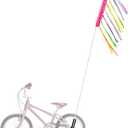 6 ft Bike Flag with Pole for Safety Pink Go Kart Flag for Mobility Scooter Kayak Waterproof Reflective