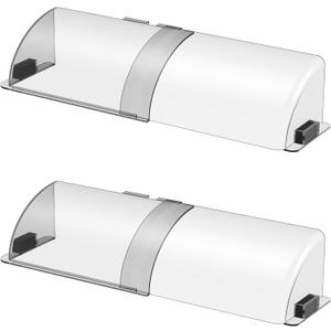 Air Vent Deflector with Powerful Magnets(10 to 14 Inches),AC/Heat Vent Redirector Vent Cover for Floor, Ceiling, Sidewall Registers (Clear-2Pack)