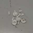 Jetec 4 Pack Control Knobs Replacement with 12 Adapters for Oven/Stove/Range, Please Check Carefully Whether The Dimensions in Figure Match(White)