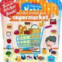 Benresive Reusable Sticker Books for Toddlers, 3 Sets Travel Stickers for Kids, Toddler Sticker Book, Crafts Activities for Toddlers, 3 and Up Birthday Gifts Travel Toys