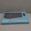 Wireless Keyboard and Mouse Combo,2.4G Full Size Wave Keys Ergonomic Keyboard with Wrist Rest for Natural Typing, 3 DPI Adjustable Ergonomic Silent Mouse for Computer/Laptop/Windows/Mac (Gray)