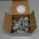 MTLEE 20 Pcs Disco Balls Decorations Assorted Size Party Decor Disco Ball Ornaments Mirror Mini Large Hanging with Rope for Wedding Festival Stage Prop (2.4 Inch, 2 Inch, 1.6 Inch, 1.2 Inch, Silver)