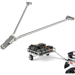 304 Stainless Steel Snowmobile Towing Hitch, ATV Towing Hitch for Large Pull-Back sled, Tow bar, Removable ice Fishing House/shanty24 inch Tow bar