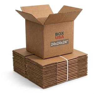 BOX USA Cube Shipping Boxes 24"L x 24"W x 24"H (10-Pack) - X-Large Corrugated Cardboard Packaging Boxes for Shipping, Packing, Moving, and Storage at Home, Office, or Business