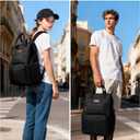 Maelstrom Laptop Backpack, Fits 15.6-17.3 Inch Travel Backpack Gift for Women Men, Waterproof College School Computer Bag, Anti-theft Business Work Bag with Luggage Strap (Black, 17.3 Inch)