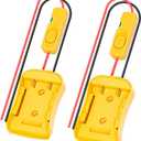 2 x 2 Packs Power Ride Wheel Adapter Compatible for dewalt 20v Battery with Fuses & ON/Off Switch, Battery Converter with Wire Terminals, 14AWG Wire, for Rc Car Toys, Robotics, Rc Truck, DIY use