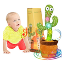 Emoin Dancing Cactus Baby Toys 6 to 12 Months, Talking Cactus Toys Repeats What You Say Baby Boy Toys, Dancing Cactus Mimicking Toy with LED English Sing Talking Musical Toys