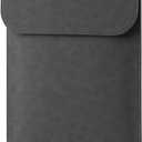 Allinside 13 inch Laptop Sleeve Case for with MacBook Air 13 20182025 (M2 A2681 M3 A3113 M4 A3240)/MacBook Pro 13 20162022 (A2251 A2289 A2338 M1 M2), PU Suede Leather Laptop Case Cover, Black