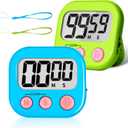 ZILLEEN Classroom Timer for Kids Teachers 2 Pack Digital Timers (Blue & Green)