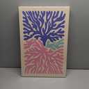 Preppy Beach Wall Art Set of 3, Teen Beach Room Decor Coastal Girl Beachy Canvas Poster Prints, Abstract Beach Painting Wall Decor Aesthetic for Bedroom Living Room Framed 12x16 Inch (Pink)