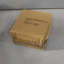 White and Turqoise Coastal Pumpkin Home Decor, Fall Beach Wedding Decoration with Cute Faux Sand Dollar Seashell, 6.75 x 3.25 x 7 inch