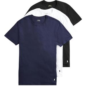 Polo Ralph Lauren Men's T-Shirt Pack, 3-Pack, Cotton Men's Clothing Crewneck Undershirt, Slim Fit Short-Sleeve Tees XS