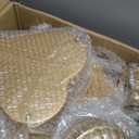 Set of 9 Cake Stands Metal Cupcake Stand Set Multiple Styles Candy Fruit Display Tower Dessert Plate Cake Serving Tray for Birthday Party Wedding Anniversary Baby Shower Engagement (Gold)