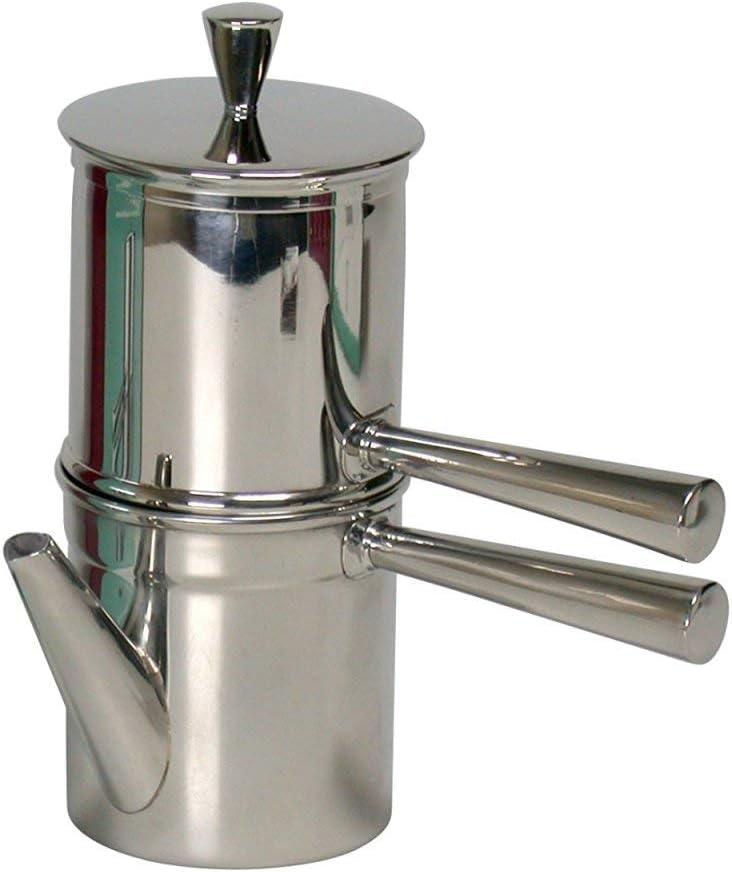 Ilsa Stainless Steel Neapolitan Coffee Maker with Spout, 6 Cup
