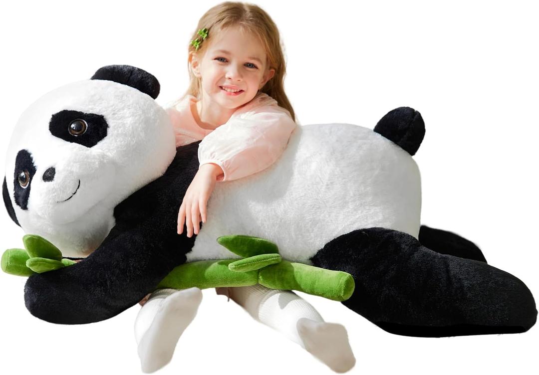 IKASA Giant Panda Stuffed Animal Plush Toy,Big Large Jumbo Soft Toys,30" Huge Size Cute Fluffy Plushy Fat Oversized Plushie,Gifts for Kids