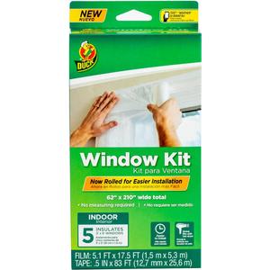 Duck Brand Rolled Window Insulation Kit: 62 in. x 210 in. (Clear) / 5 pieces